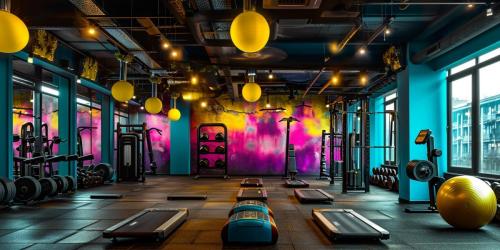 Bright Winter Interior Design Color Theory - Bold and Futuristic Home Gym