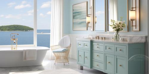 Light Summer Interior Design Color Theory - Coastal Style Bathroom