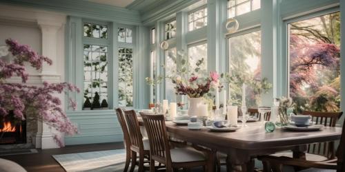 Soft Summer Interior Design Color Theory - Transitional Style Dining Room