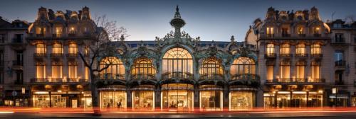 Art nouveau revival facade, commercial building, ai generated art nouveau architecture