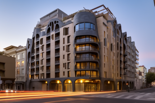 Modern apartment building inspired by Gaudi's la pedrera 1