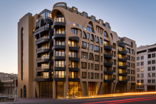 Modern apartment building inspired by Gaudi's la pedrera 2
