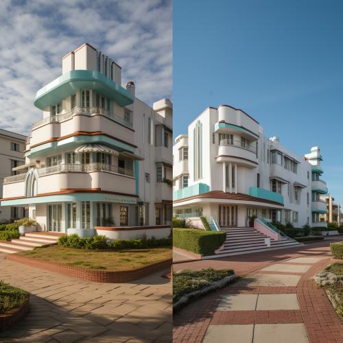 affordable apartment concept, miami beach style, part of a series on ai workflows