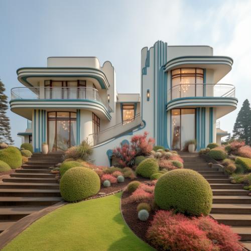 bifurcated residential concept, vertical emphasis, mayan inspired residential entrance, AI architecture workflow