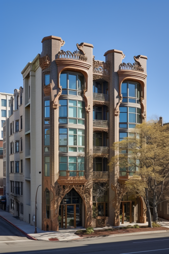 art nouveau revival medium sized building