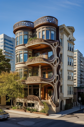 art nouveau revival medium sized building