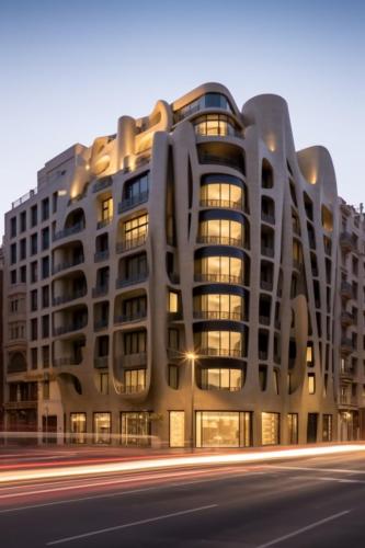 a_modern_apartment_building_at_dusk_in_front_of_a_city_d0c04973-fe02-4607-8a7d-47a7feb2b281