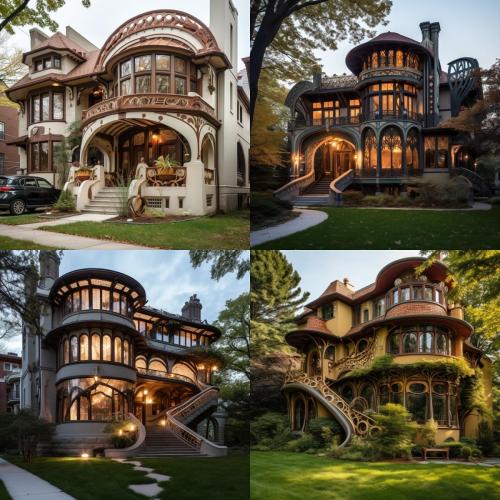 biophilic art nouveau design, made in midjourney