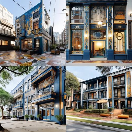 blue tile ornate buildings ai workflows