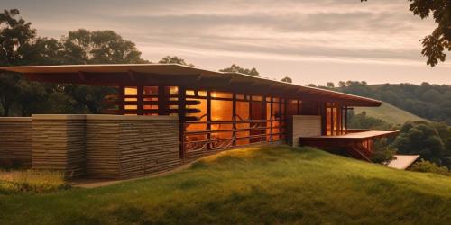 Small Usonian home perched on a hill in California