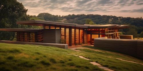 Small but elegant Usonian home perched on a hill in California